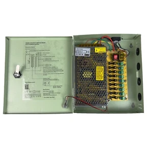 12VDC 9 Output Switch Mode CCTV Power Supply Security Camera Indoor Use AC/DC - Picture 1 of 18