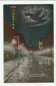 Postal Hanover Street Showing the Great White Way Manchester NH New Hampshire - Imagen 1 de 2
