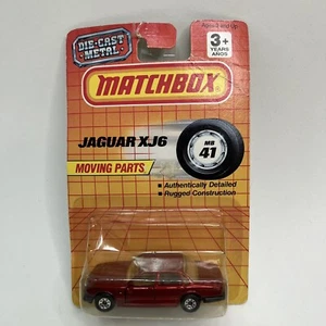 Vtg Matchbox 1990 K-146 Jaguar XJ6 MB41 Red Model #41 Die Cast Metal Moving NIP - Picture 1 of 4