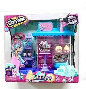 NUOVO Shopkins World Vacation France Oh La La Macaron Cafe Playset Esclusivo - Foto 1 di 4