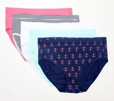 Cuddl Duds Women's Plus Sz Panties 1X Intimates Cotton Core Purple A640974 - Image 1 of 4