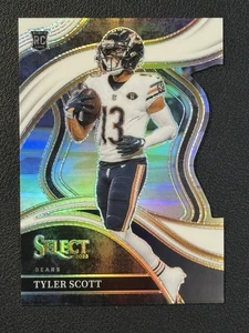 Tyler Scott 2023 Panini Select Football Club Level Blanco Prizm Troquelado RC/199 - Imagen 1 de 3