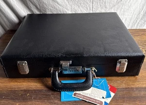 Mid-Century Wear Best Top Grain Cowhide Black Combo Briefcase 18” X 13” X 4.25” - Picture 1 of 9