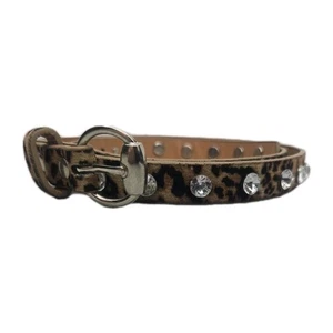 Leopardenmuster Glitzer Gürtel mit Schnalle Länge: 31" - 34" & Breite: 5/8" - Bild 1 von 11
