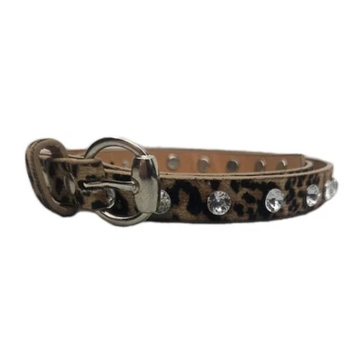VTG Leopard Print Bling Belt With Buckle Length: 31" - 34" & Width: 5/8" - Image 1 of 4