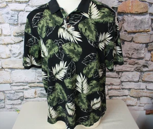 CARIBBEAN JOE Herren Polo Golf Shirt Seide Baumwolle kräftig knackig buntes Blatt Design XL - Bild 1 von 12