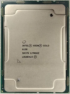 Intel Xeon 18-Core Gold 6150 @ 2.7GHz 24.75MB 165W LGA3647 Processor SR37K CPU - Picture 1 of 2
