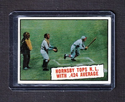 Bowman # 404 Hornsby Tops 1961 NL con promedio de 0,424 Foto 1 de 2