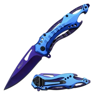 Cuchillo Plegable MTech EE. UU. 375 Pulgadas Hoja de Acero Inoxidable Media Dentada Portátil Foto 1 de 4