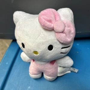 RUZ Hello Kitty Plush 6 Inch Heart Valentine Pink Cloth Eyes Nose - Picture 1 of 1