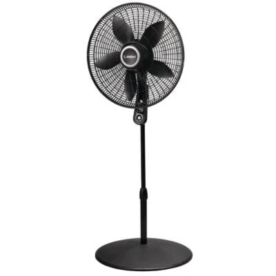 Lasko Pedestal Fan 20" 4-Speeds w/ 90 Degrees Tilt Adjustment + Remote in Black - Image 1 of 4