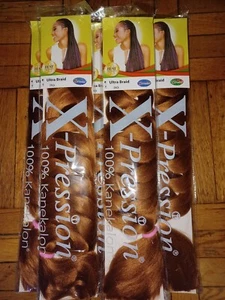 X-pression 100% KANEKALON 82" Ultra Braiding Hair, 10 packs color #30 - Picture 1 of 2