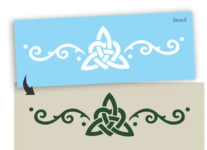 Plantilla Joanie 4" de alto nudo de trinidad celta corazón remolino arte frontera irlandés letrero hágalo usted mismo - Imagen 1 de 8