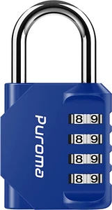 1 Pack Combination Lock 4 Digit Locker Lock Outdoor Waterproof Padlock for Schoo - Picture 1 of 12