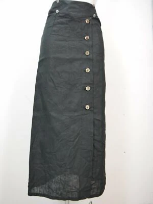 Country Line schwarz Leinen mit Hirschhornknöpfen Damen Trachtenrock Rock Gr.32 - Bild 1 von 4