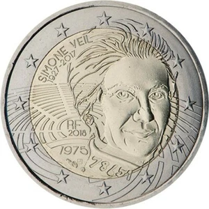 France 2018 UNC coin 2 euro x 25 pcs one roll Simone Veil - Picture 1 of 2