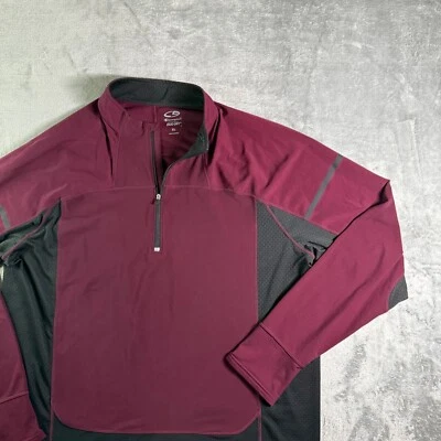 Champion Duo Dry Pullover Running Top Athletic Activewear Maroon XL - Image 1 of 4