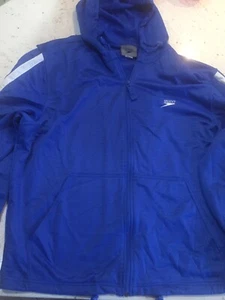 Speedo Mens Jacket Jersey Blue Size Large - Picture 1 of 10