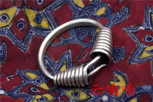 Big heavy Personality tribal Chinese handmade miao silver thick bracelet 1piece - Picture 1 of 11