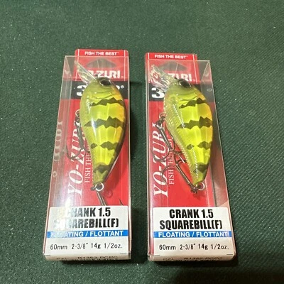 2 Yo-Zuri R1352-PCPC 3DB manivela 1,5 pico cuadrado flotante 2-3/8" percha Chartreuse Foto 1 de 2