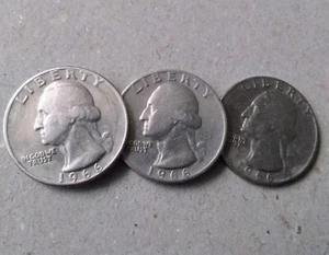 1966 Washington Quarter No Mint Mark - Picture 1 of 4