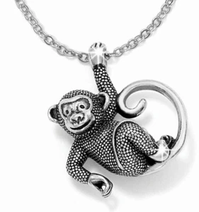 NWT Brighton MONKEYING AROUND Silver Pendant Necklace Year of the Monkey MSRP$48 - Picture 1 of 4