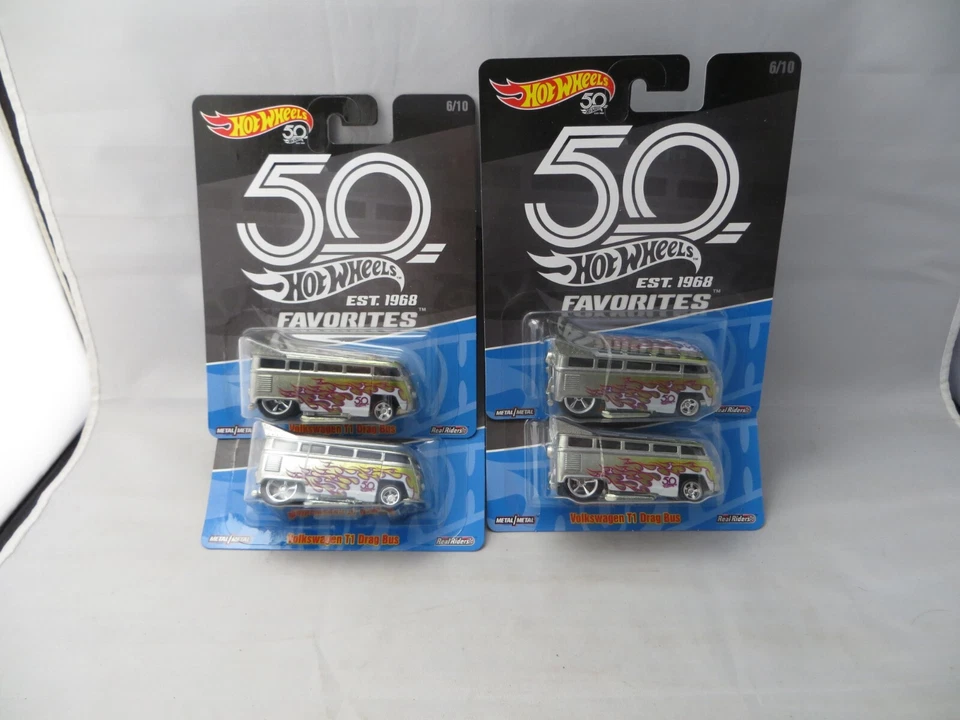 Autobús de arrastre Volkswagen T1 favoritos del 50 aniversario de Hot Wheels 2018 Foto 1 de 1