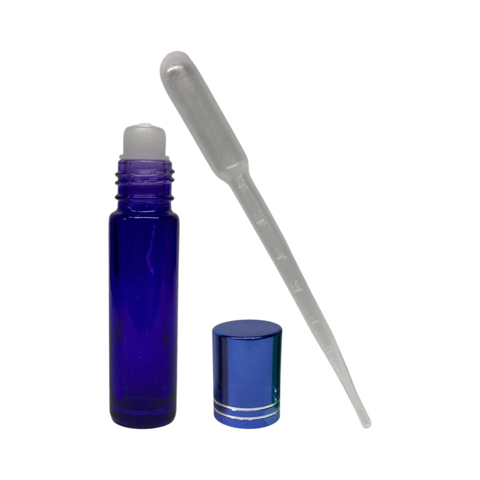 10 X 10ml Roller Ball ROLL ON BOTTLE frascos de aromaterapia VIDRO RECARREGÁVEL - Imagem 1 de 2