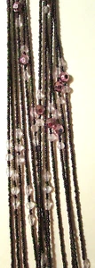 5' Multi Lavender Iridized Seed Bead 6 Strand - Picture 1 of 6