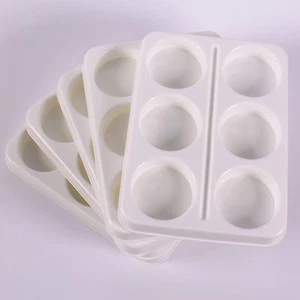Plastic White Paint Mixing Palette Tray for Kids Art & Painting 6 Deep Wells - Picture 1 of 5