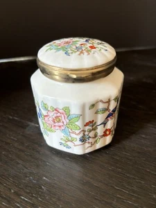 Aynsley Pembroke Vanity Jar With Birds And Floral - Picture 1 of 8