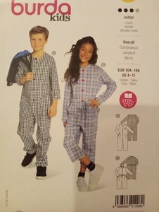 Kids Jumpsuit Sewing Pattern Button Front Sewing Pattern Kids Romper 9245 - Picture 1 of 2