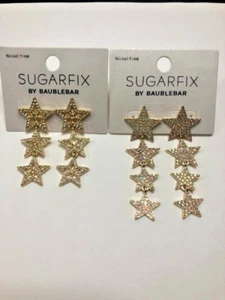 Pendientes SUGARFIX by BAUBLEBAR - ESTRELLAS - Lote de 2 - NUEVO - Imagen 1 de 4