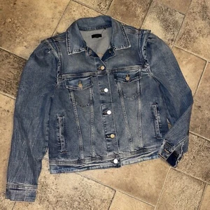 Express Denim Jeans Jacket Blazer 5 Button TRUCKER Cotton Spandex NEW ❤️blt11j3 - Picture 1 of 13
