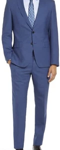 Guabello Hugo Boss Wollanzug mit 2 Knöpfen, US 38R, schwarz - Bild 1 von 5