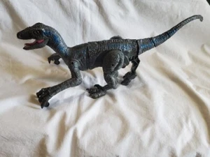 Jurassic Velociraptor BLU Dinosauro Ruggente Dino Telecomando Giocattoli NO TELECOMANDO. - Foto 1 di 6