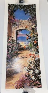 C Penny Limited Edition Print Lithograph Pathway V 588/650 Flowers Beach Boat - Picture 1 of 2