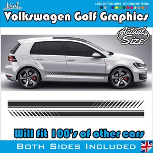 to fit Volkswagen VW GOLF 3 & 5 Door Side Stripes Decals Stickers Graphics 005 - Picture 1 of 4