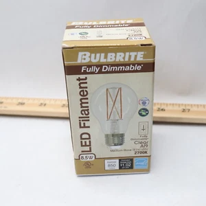 Bulbrite Dimmable LED Light Bulb Clear A19 8.5W 2700K 776774 - Picture 1 of 4
