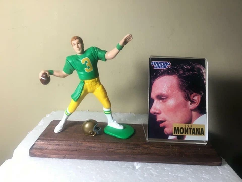 Joe Montana Notre Dame Starting Lineup Figure Custom Made Wood Plaque Cover