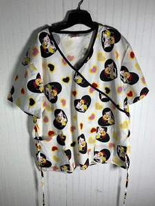 SCRUB TOP MADE BY EXPO UNIFORM INC SZ 1X Cat and Dog Design - Picture 1 of 7