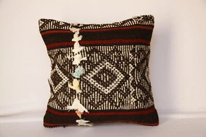 14x14 pillow,Bohemian pillow,Kilim pillow,Throw pillow,decorative cushion case - Picture 1 of 8