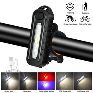 LED Red Blue Shoulder Police Light with Clip USB Charging Flashing Safety Light - Picture 1 of 8