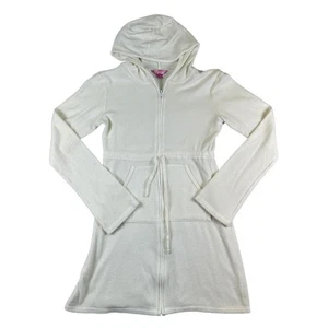 Victoria's Secret Pink Swim Coverup Womens Medium Hooded Terry Cloth 2000s Y2K - Picture 1 of 13