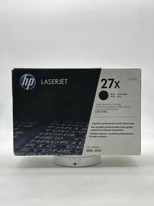 New Genuine HP 27X Black Toner Cartridge Box HP LaserJet 4000 - Picture 1 of 3