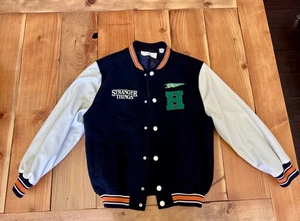 Boys Stranger Things Letterman Jacket H&M Size 8 Preowned - Picture 1 of 3