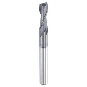 Spiral Router Bit,1/4"x3/4"x2-1/2"x1/4" 2-Flute End Mill,AlTiN Coating - Picture 1 of 7