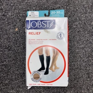Joust Relief Beige Firm Compression Socks 20-30mmhg. 1 Pair Large Knee CT - Picture 1 of 2