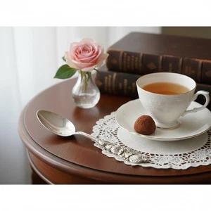 Antigua cucharadita Art Nouveau 1915 Tulip de Fessenden & Co de plata de ley - Imagen 1 de 6