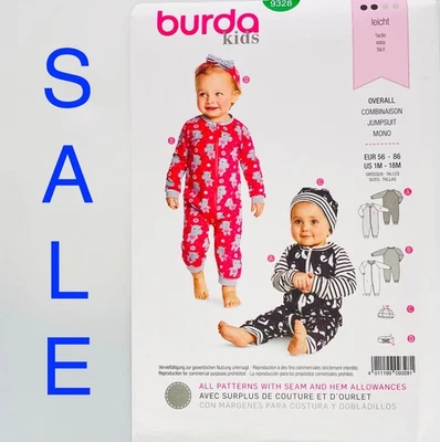burda kids - Pattern 9328 - Jumpsuit - Ages 1-18 Month - Image 1 of 4